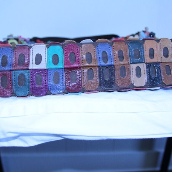 Leather flower boho flowerette slouchy purse bag festival - Picture 7 of 16